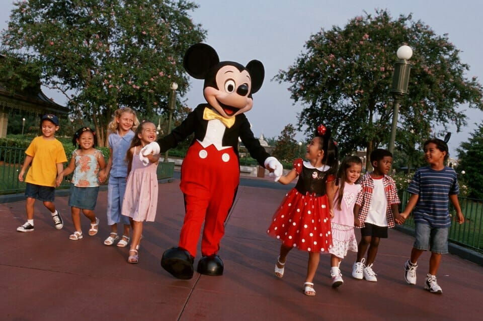 Kids With Mickey Mouse