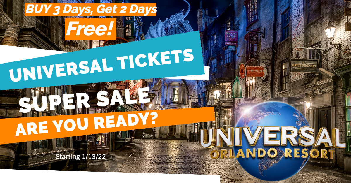 Two Days Free Universal Tickets